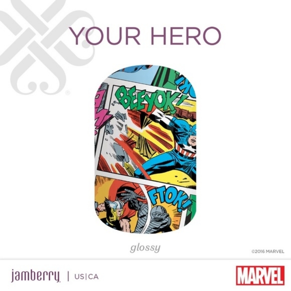 Jamberry Disney Marvel Your Hero Comics NailWraps
